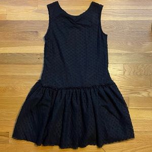 Girls Black Tulle Dot Formal Dress